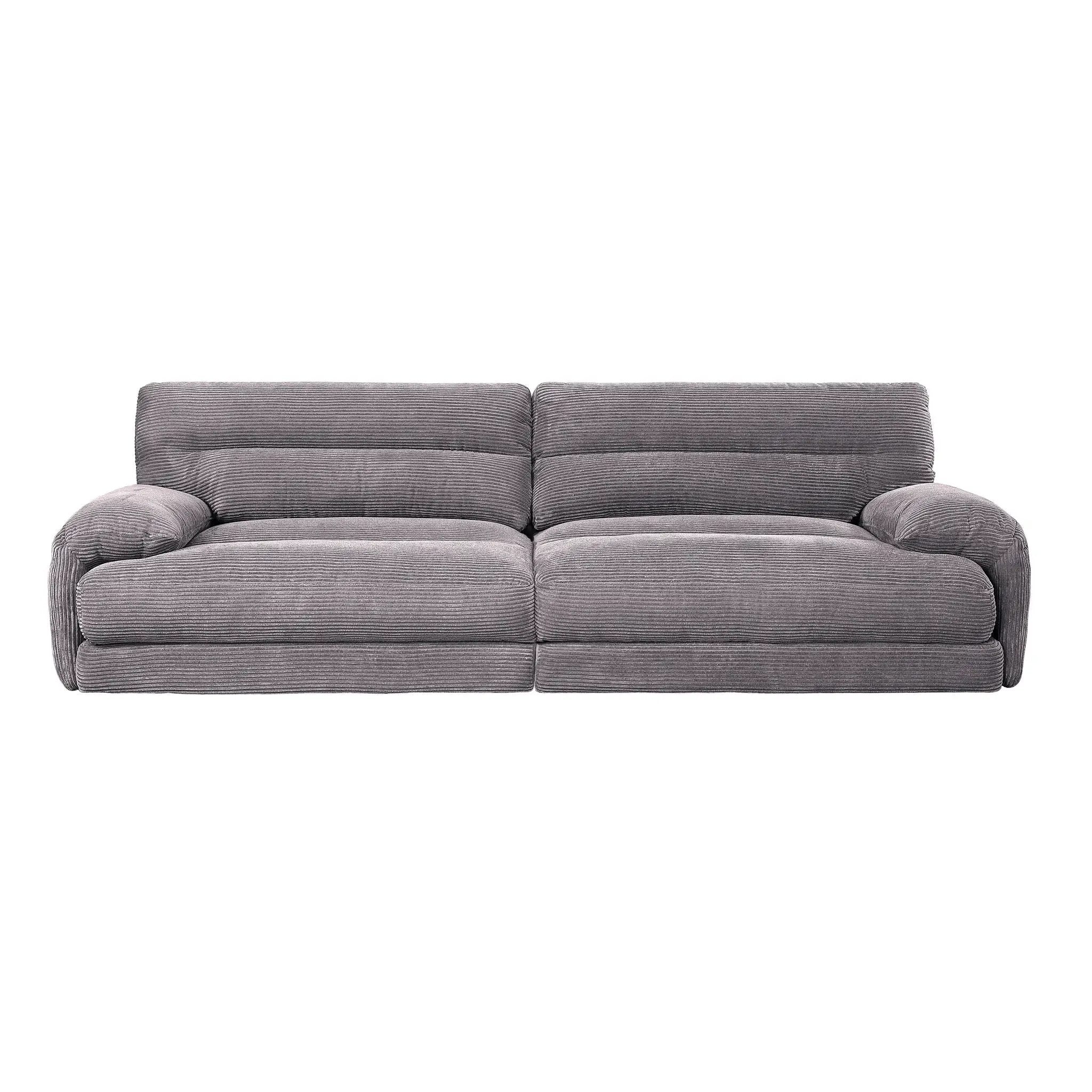 Cadenza - Corduroy 2 Piece Living Room Set - Gray by Unique Piece Furniture