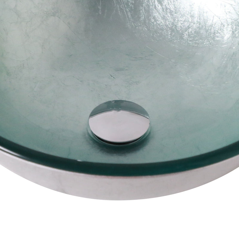 Artistic Tempered Glass Vessel Sink With Pop Up Drain by HouseOfZazla