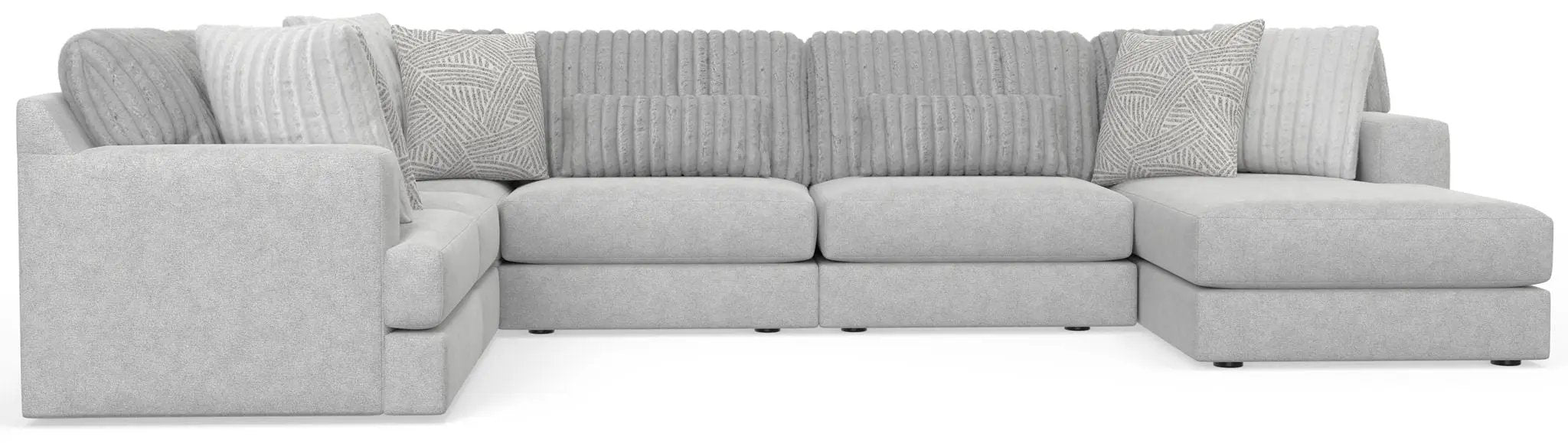 Logan - Upholstered Sectional With Comfort Coil Seating And Accent Pillows Included by Unique Piece Furniture