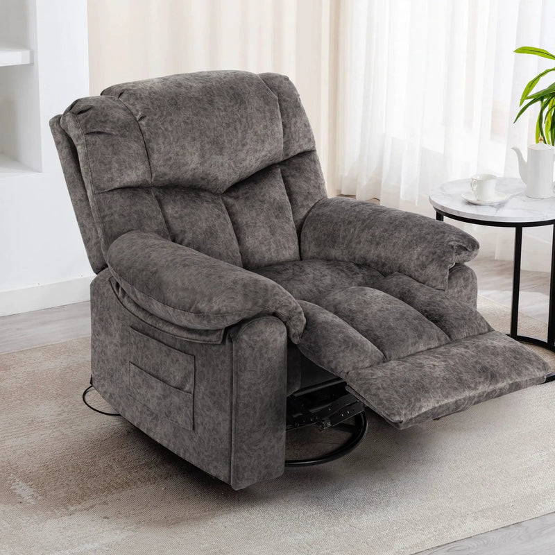 Swivel And Rocking Recliner Chair With Massage And Heating by HouseOfZazla