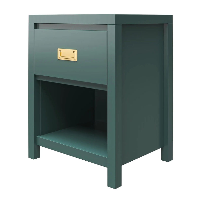 Haven - 1 Drawer Nightstand - Green by HouseOfZazla
