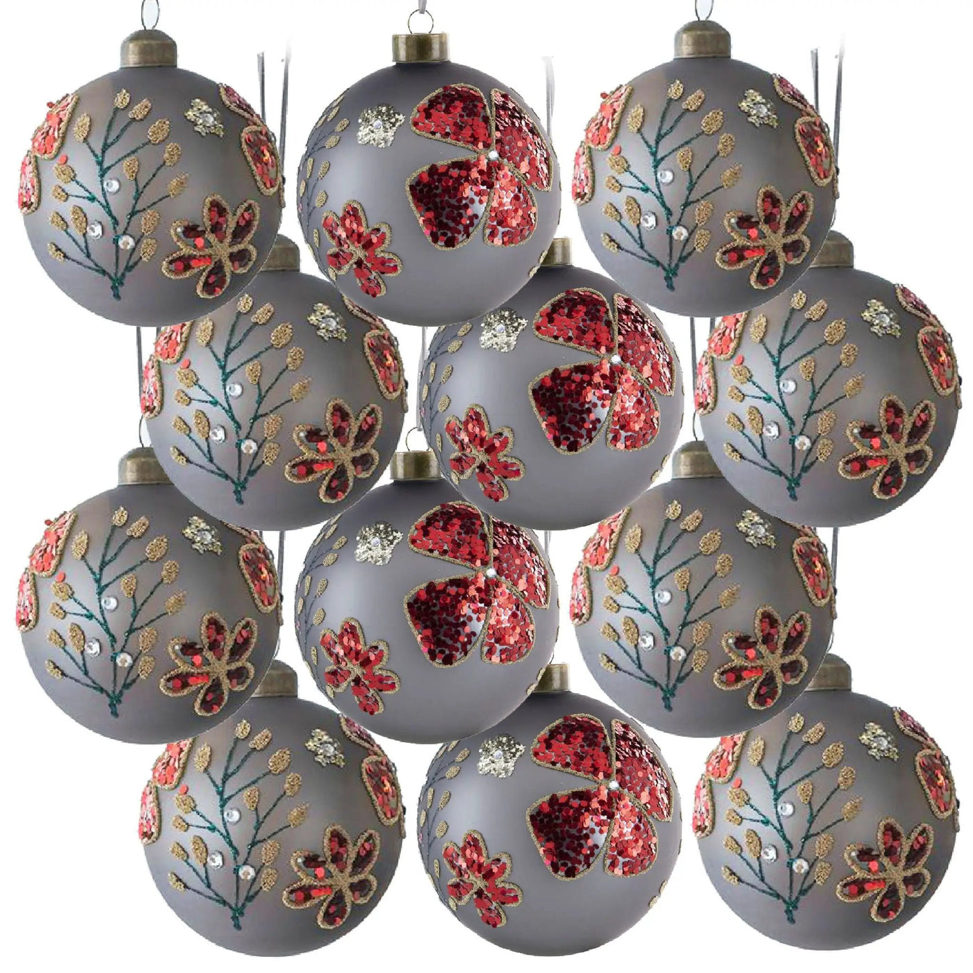 Glass Decorative Hanging Ball Christmas Tree Ornaments For Holiday Party Decorations by Unique Piece Furniture