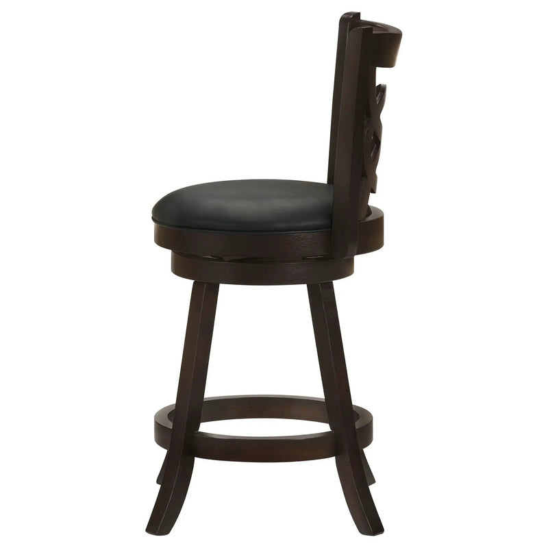 Calecita Wood Swivel Counter Stool Cappuccino (Set of 2) by Unique Piece Furniture