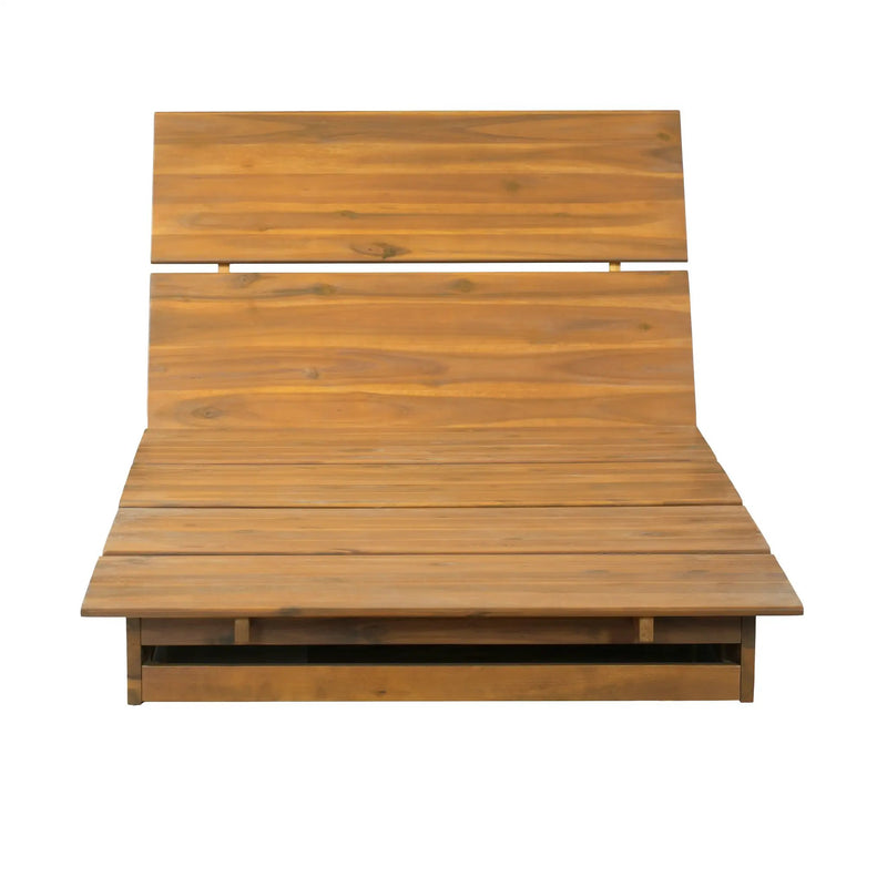Acacia Wood Outdoor Chaise Lounge by HouseOfZazla