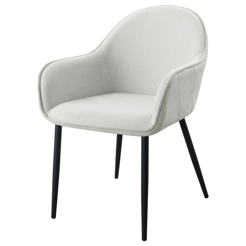 Emma Fabric Upholstered Dining Arm Chair Fog Grey (Set of 2) by Unique Piece Furniture