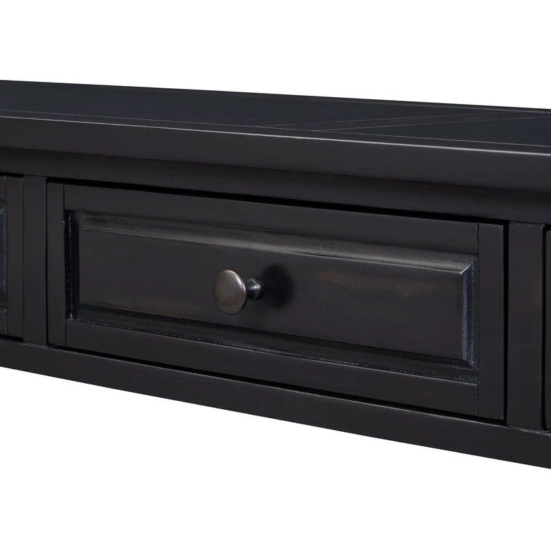 TREXM 63" Long Console Table with Drawers and Shelf by HouseOfZazla