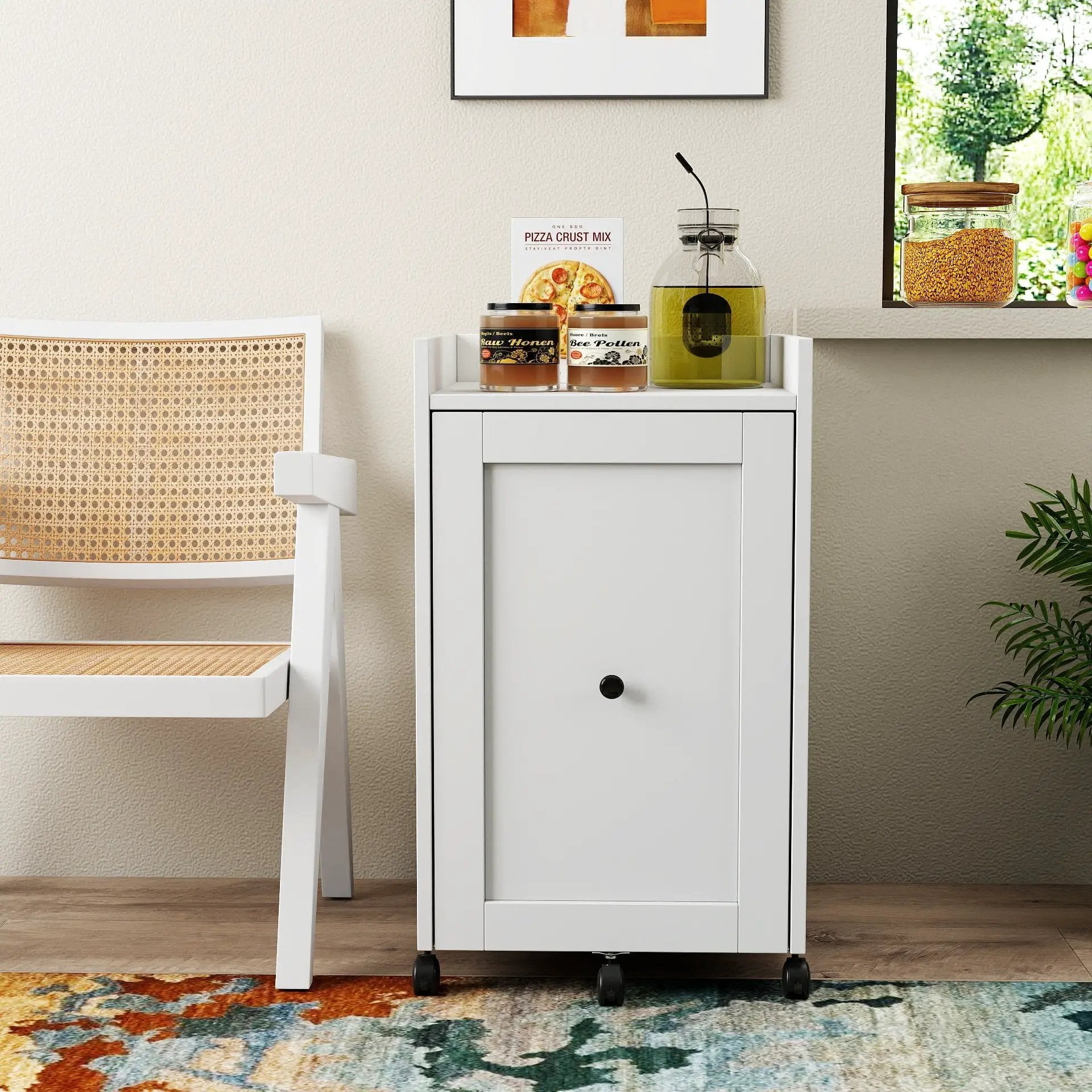 Organizer for Pantry - Sliding Snack Cabinet with Wheels by HouseOfZazla