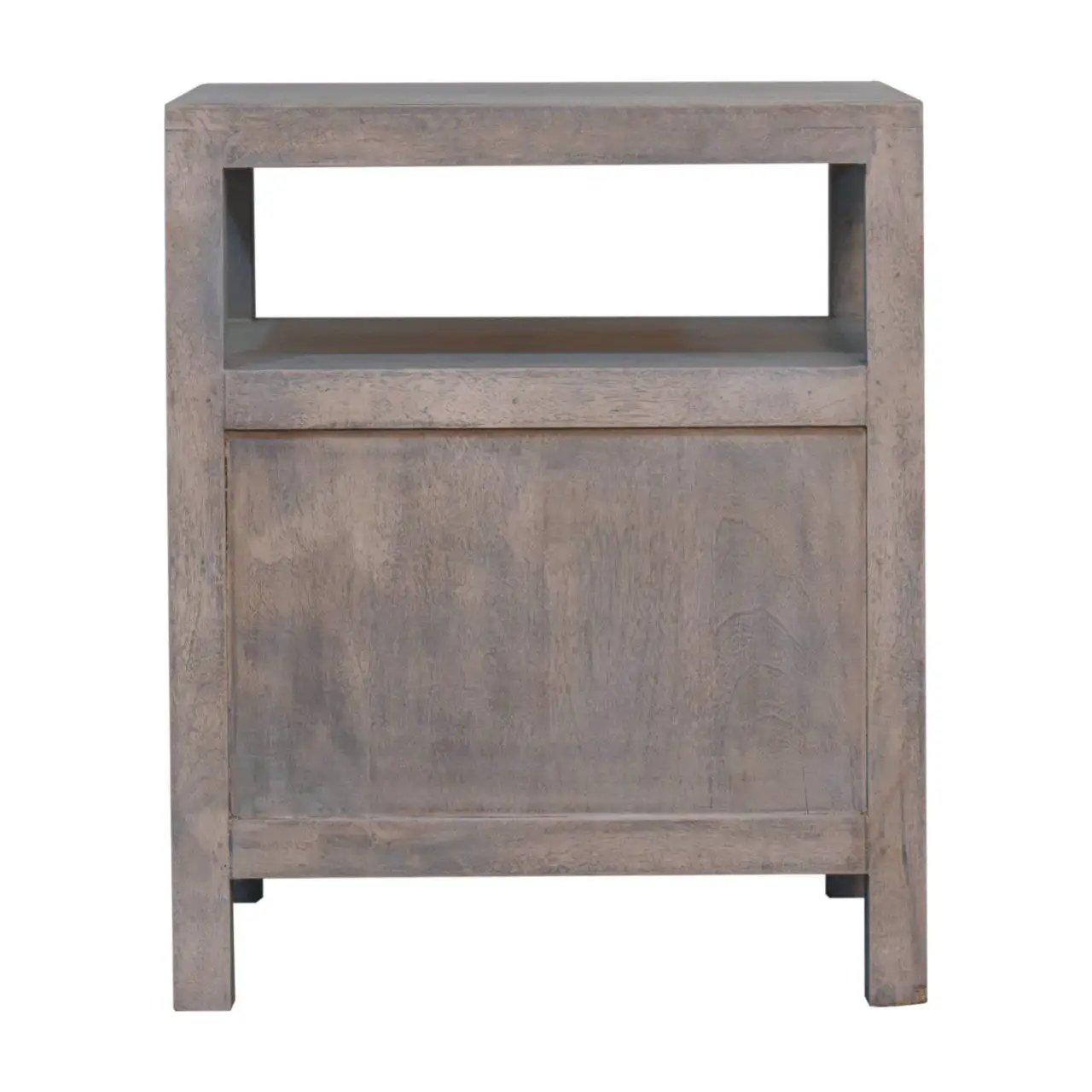 2 Drawer Open Bedside Table - Gray Ash by HouseOfZazla