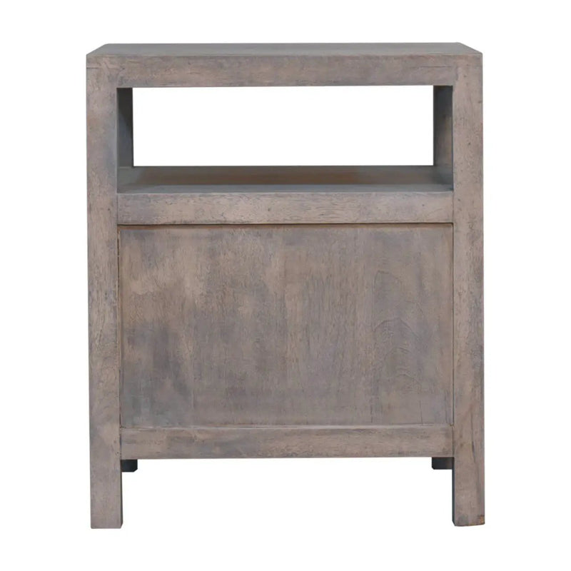 2 Drawer Open Bedside Table - Gray Ash by HouseOfZazla