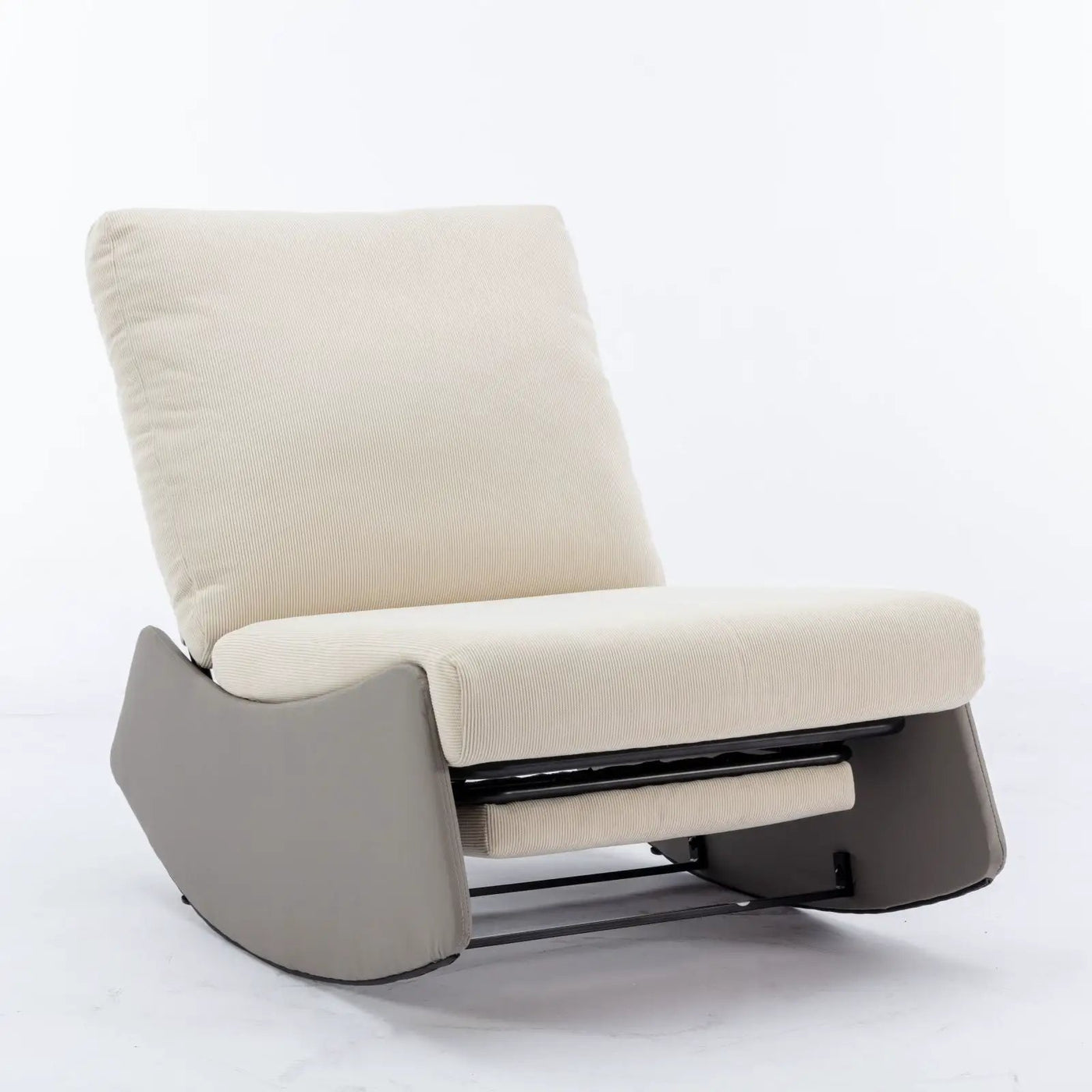 Modern Rocking Chair Recliner, Comfy Rocker Nursery Chair With Footrest, Accent Reading Chair, Upholstered Lounge Chair For Relaxing, Resting, Soft Padded Rocker For Indoor Living Room Bedroom by Unique Piece Furniture