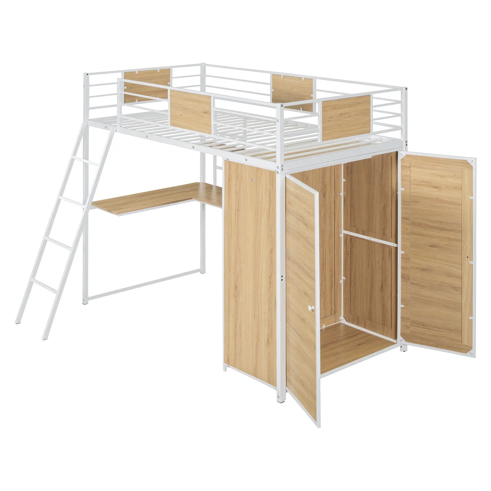 Loft Bed With L Shape Desk And Wardrobe by HouseOfZazla