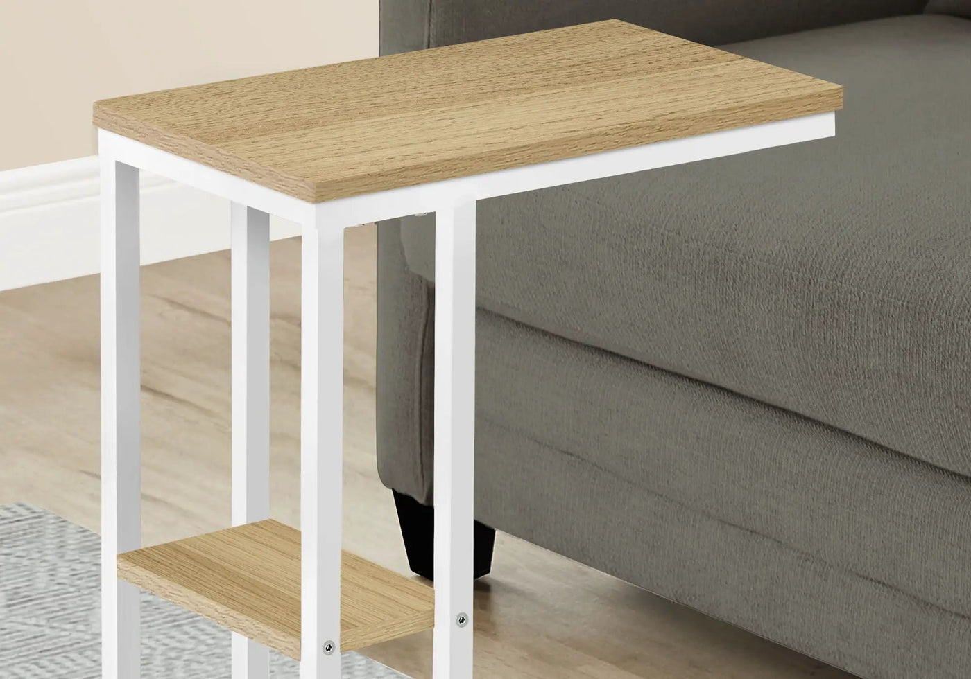 Accent Table, C - Shaped, Marble Look Contemporary & Modern Convenient Design by Unique Piece Furniture