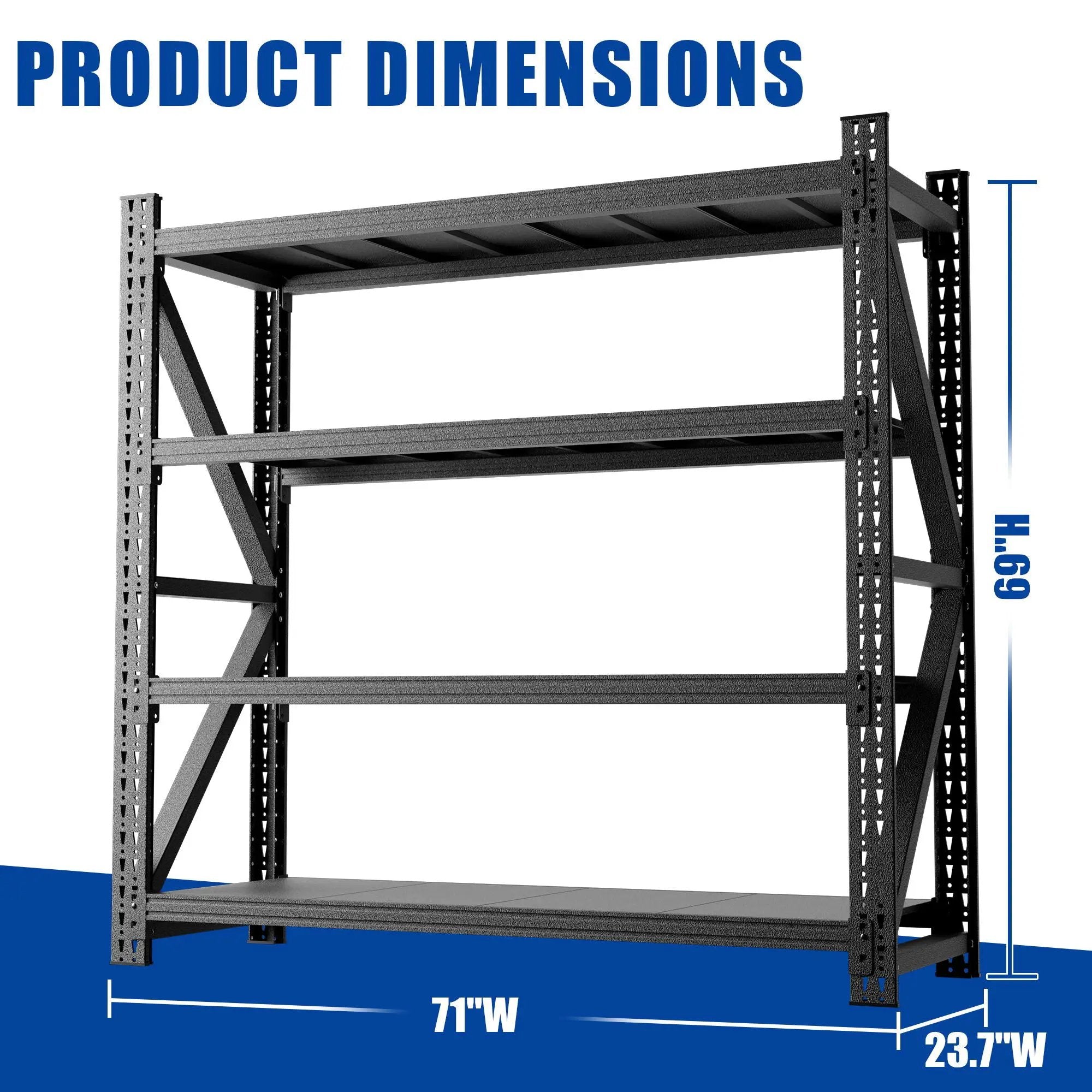 Heavy Duty 4 Shelf Garage Shelving Unit by HouseOfZazla