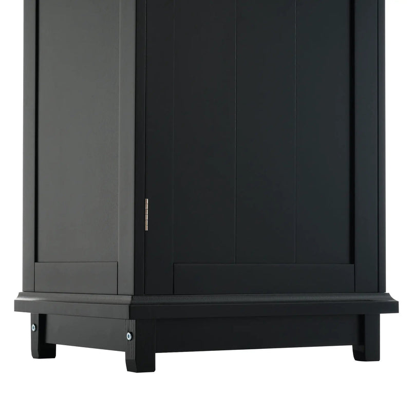 Tall Bathroom Storage Cabinet With Glass Doors, Free-Standing, Two Drawers, And Adjustable Shelves, Board, Painted Perfect For Displaying Your Favorite Items by HouseOfZazla