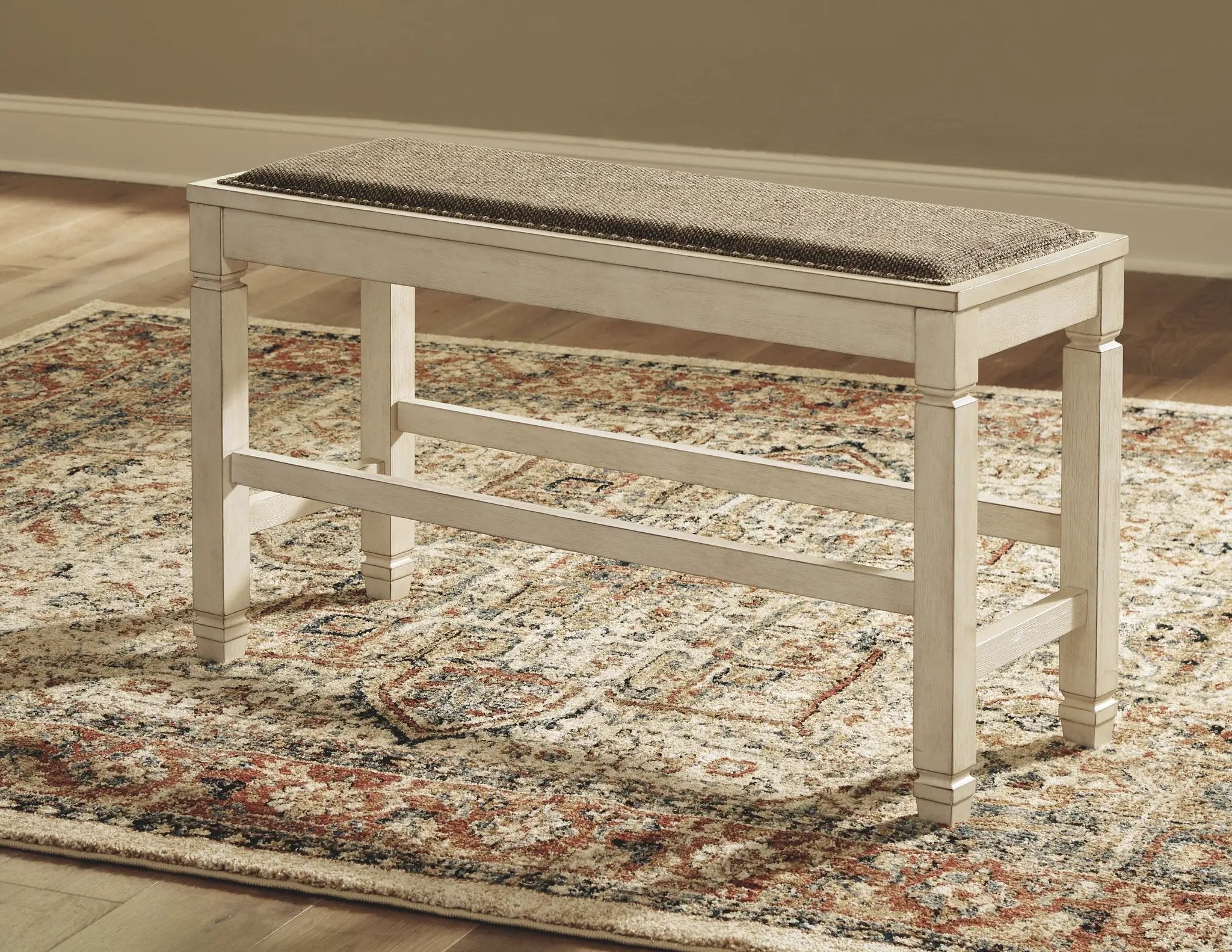 Bolanburg - DBL Counter UPH Bench - Beige by Unique Piece Furniture