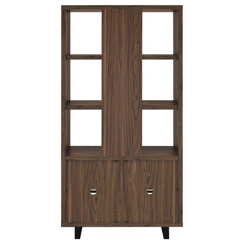 Rodger - 3 Shelf Cabinet Bookcase - Walnut