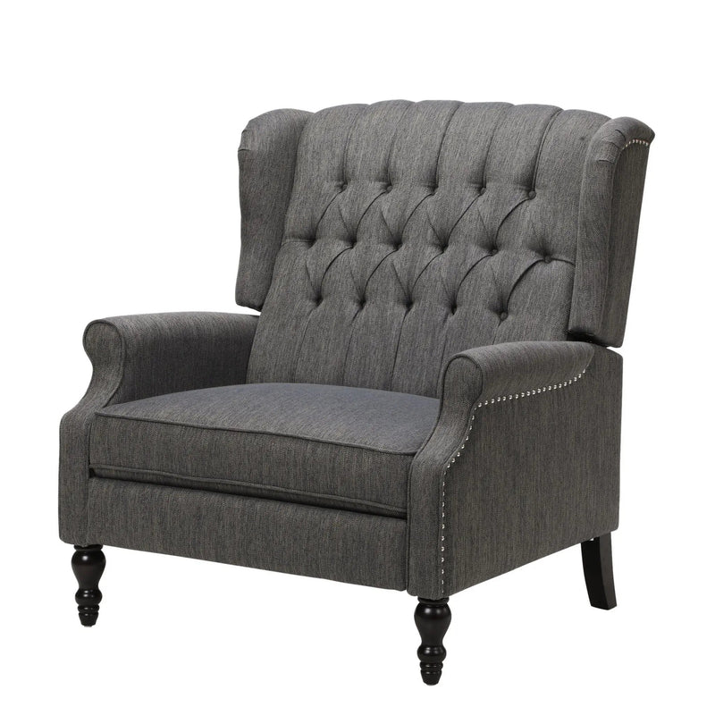 Dunham - Contemporary Fabric Tufted Oversized Pushback Recliner by Unique Piece Furniture