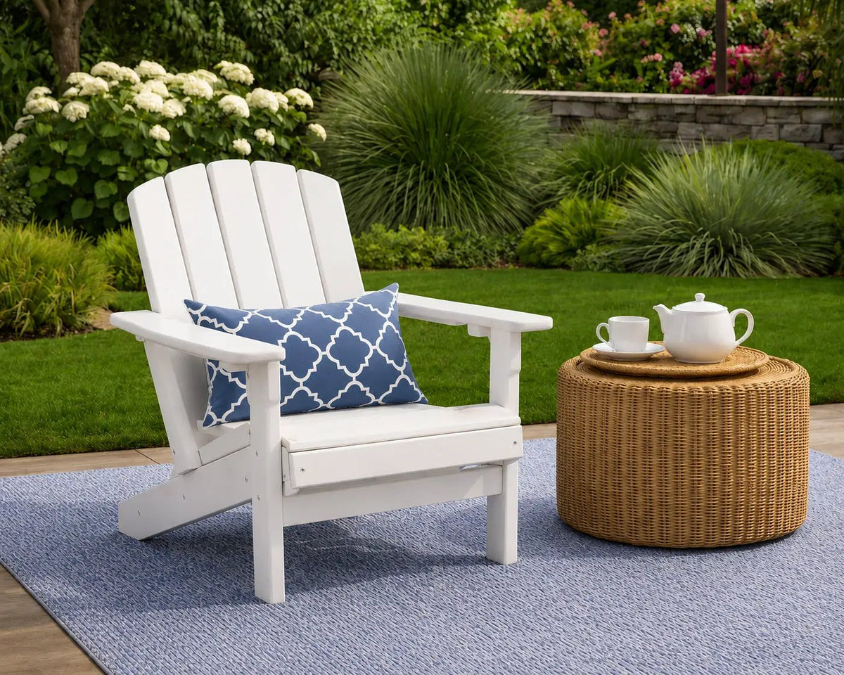 4 Pack Outdoor Lumbar Pillow with Inserts - Navy Trellis by HouseOfZazla