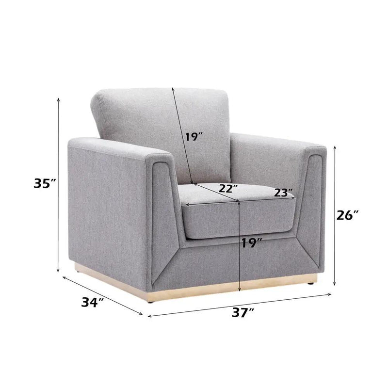 Valin - Chair - Gray Linen by Unique Piece Furniture