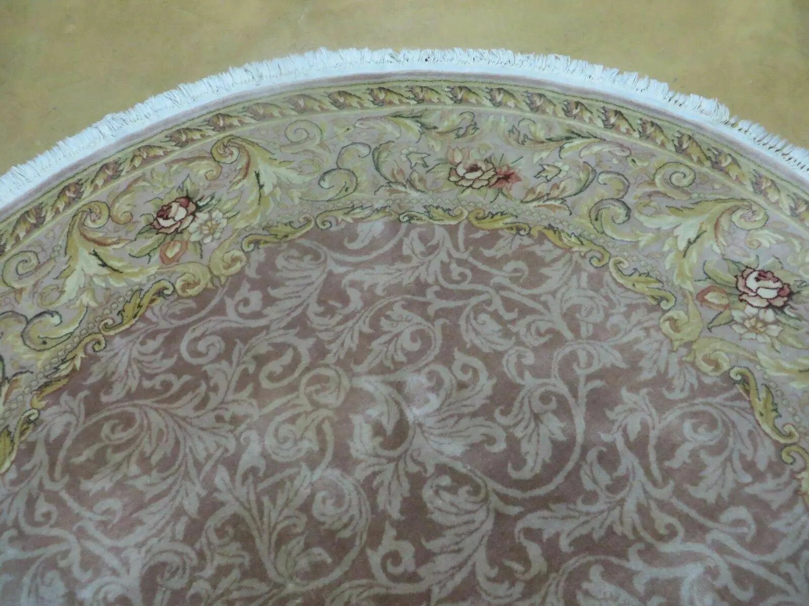 6' X 6' Round Handmade Fine Chinese Floral Oriental Silk Wool Rug Carpet Nice by Jewel Rugs