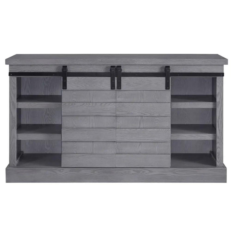Amrita - TV Stand With Fireplace - Gray Oak by Unique Piece Furniture