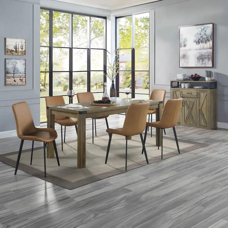 Abiram - Dining Table - Rustic Oak by Unique Piece Furniture