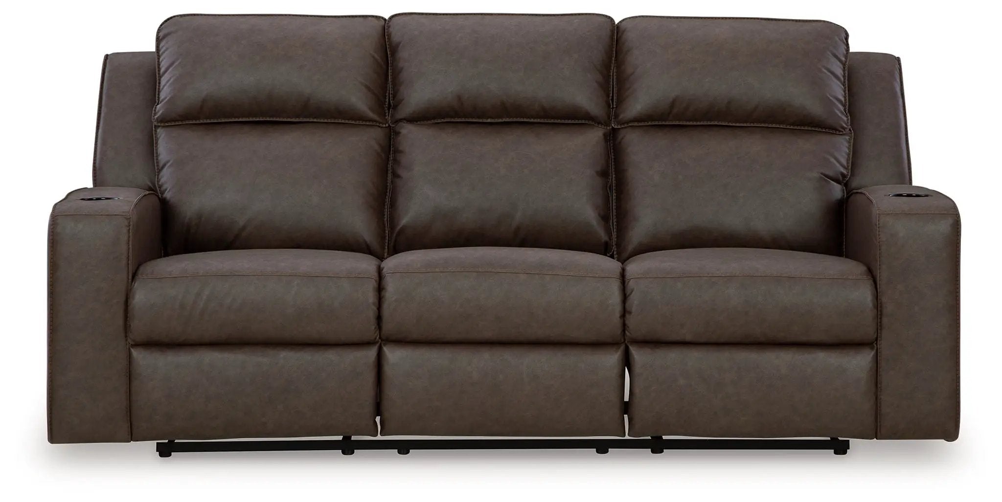 Lavenhorne - Rec Sofa W/Drop Down Table - Granite by Unique Piece Furniture