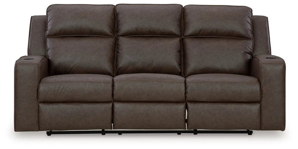 Lavenhorne - Rec Sofa W/Drop Down Table - Granite