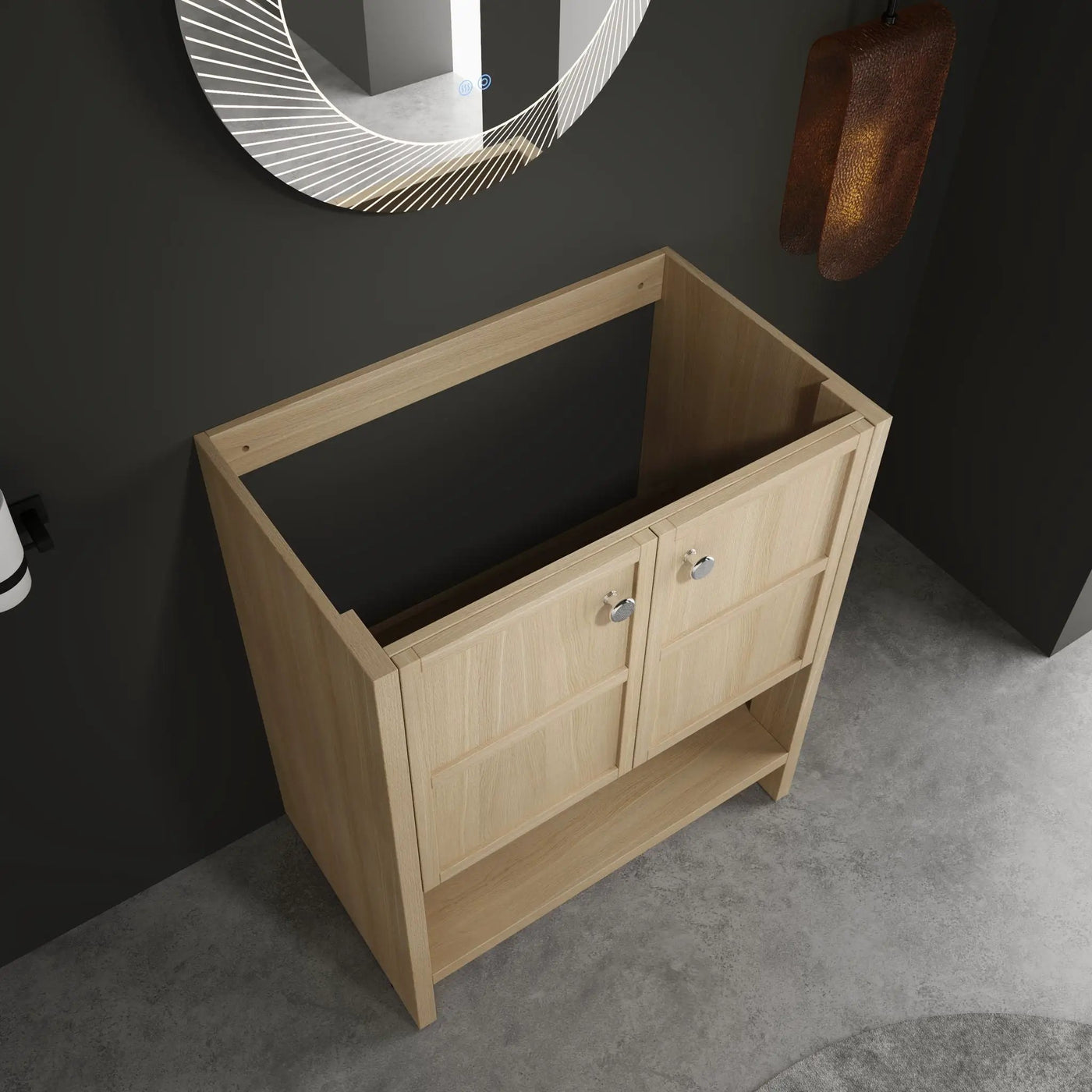 Modern Freestanding Bathroom Vanity With 2 Soft Closing Doors by HouseOfZazla