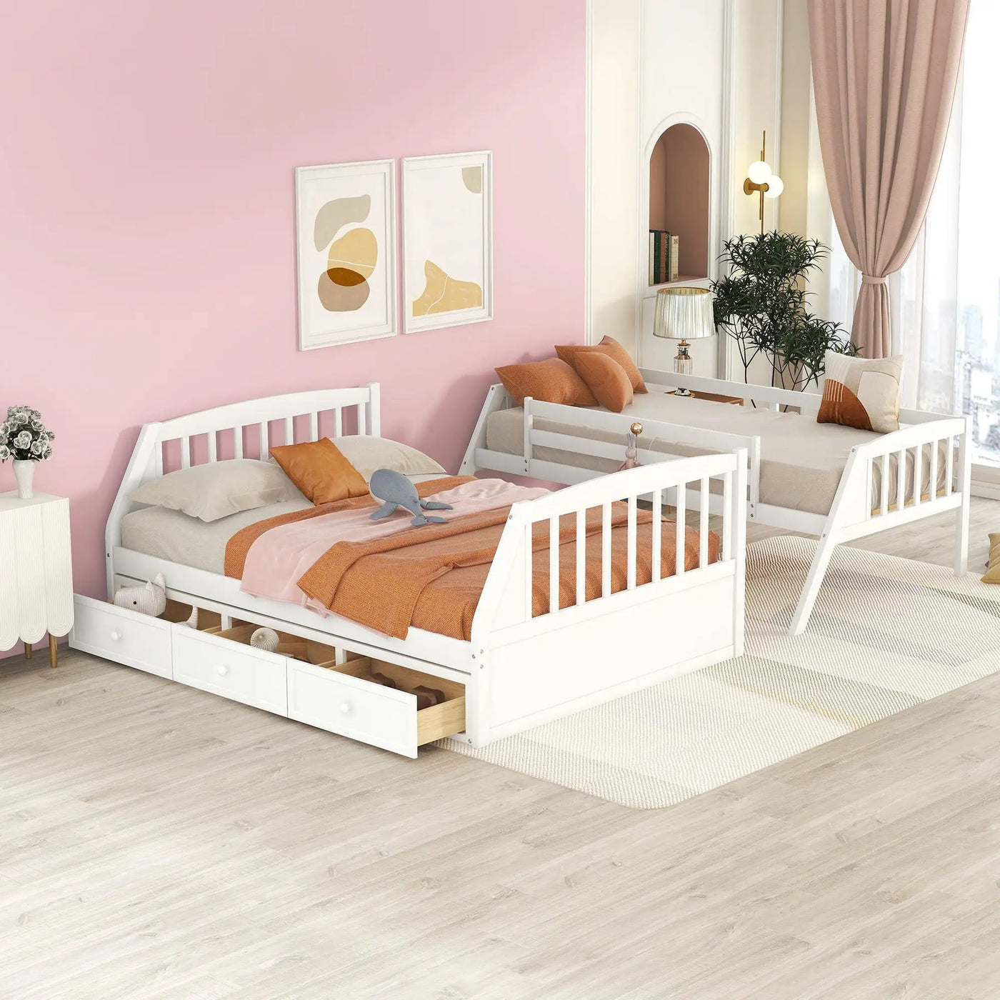 Bunk Bed With Drawers, Ladder And Storage Staircase by Unique Piece Furniture