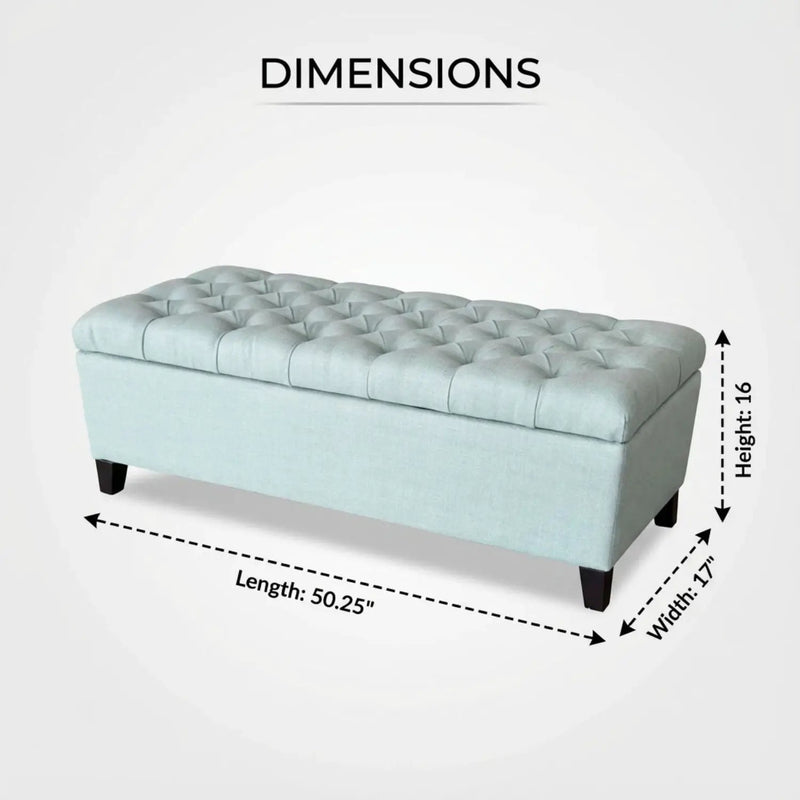Storage Ottoman Bench With Safety Hinges by HouseOfZazla