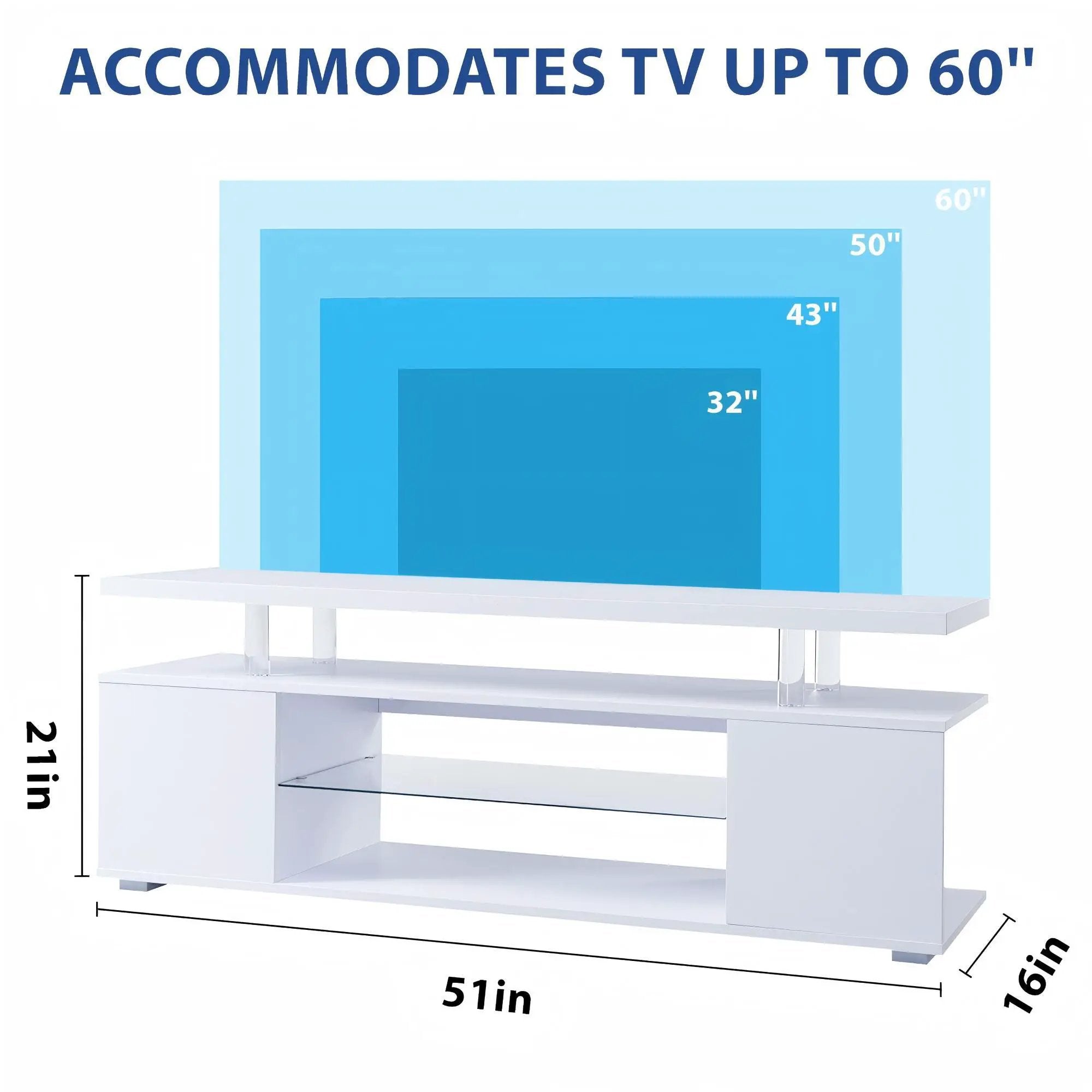 TV Stant With LED And Large Side Cabinet by Unique Piece Furniture