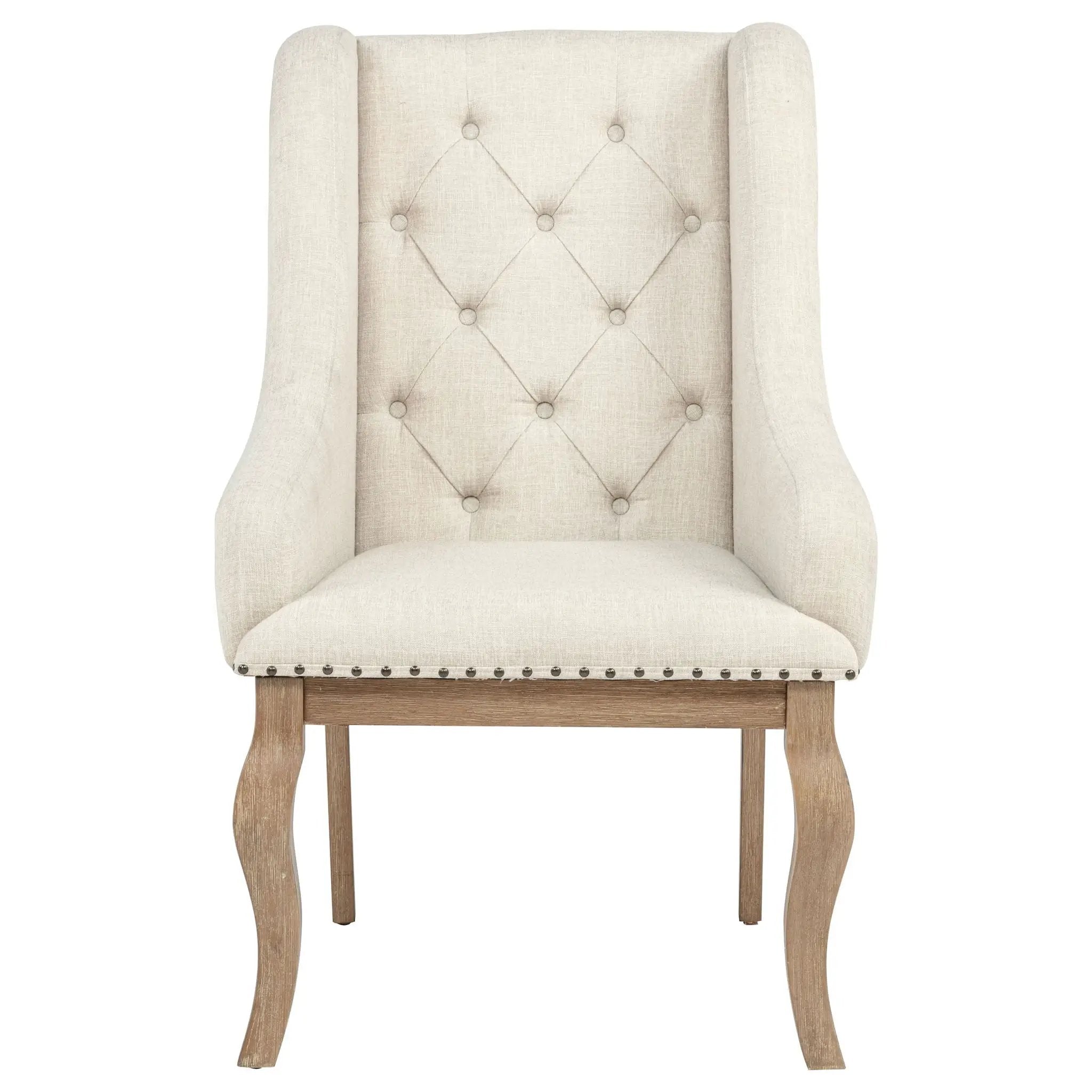 Brockway Upholstered Arm Chair Barley Brown (Set of 2) by Unique Piece Furniture
