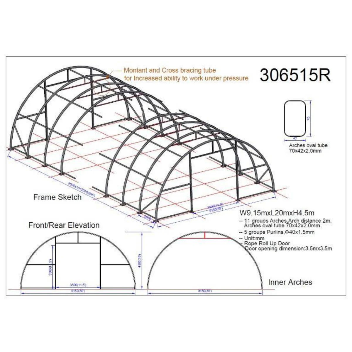 Single Truss Arch Storage PE Shelter by HouseOfZazla