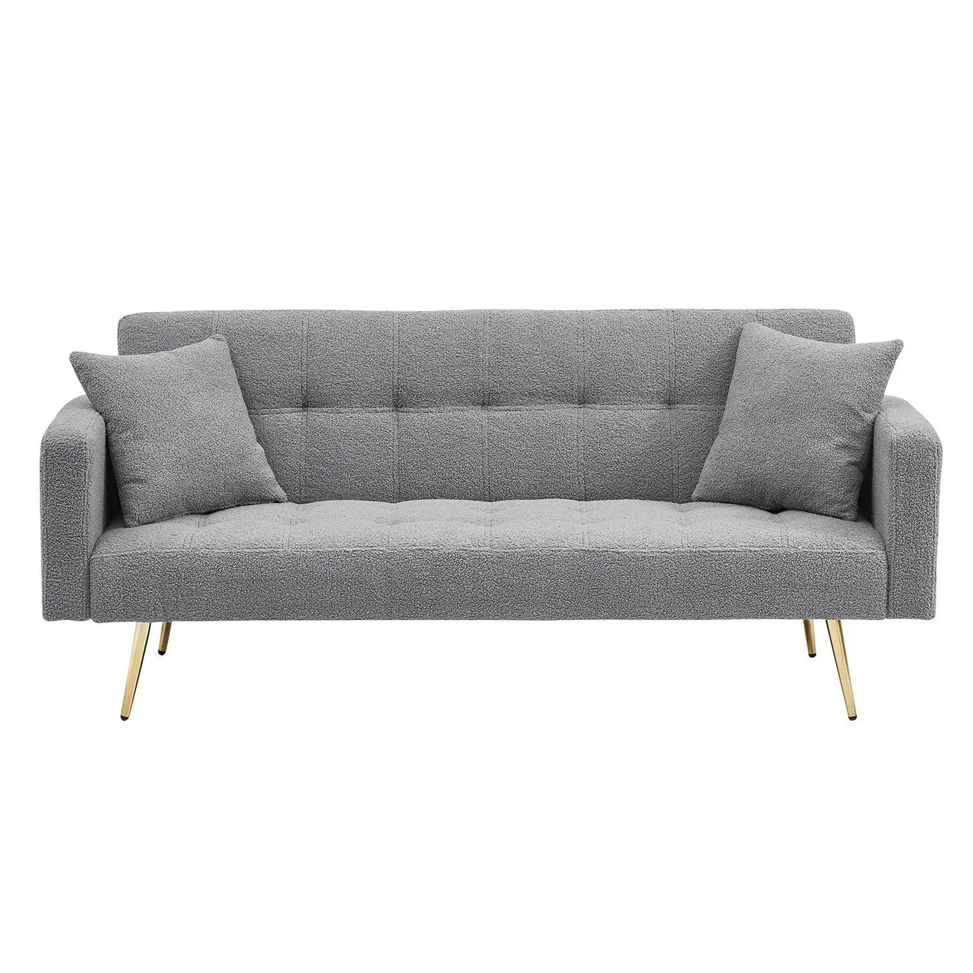 Teddy Fleece Sofa Bed With Luxurious Throw Pillows by Unique Piece Furniture