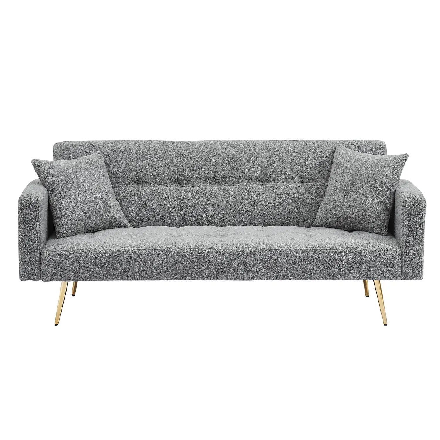 Teddy Fleece Sofa Bed With Luxurious Throw Pillows by HouseOfZazla