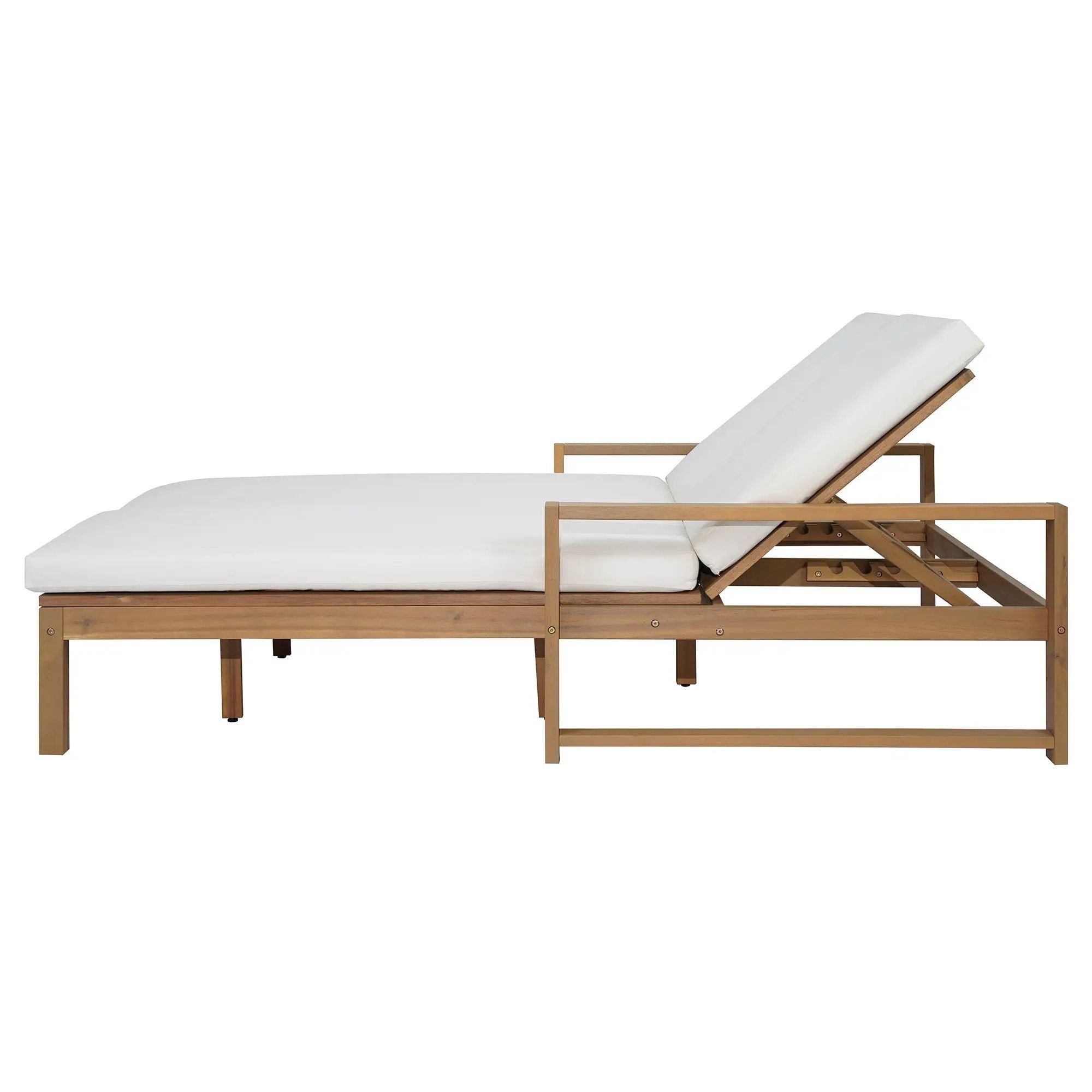 TREXM Outdoor Double Lounge Chair with 5-Position Adjustable Backrest by HouseOfZazla