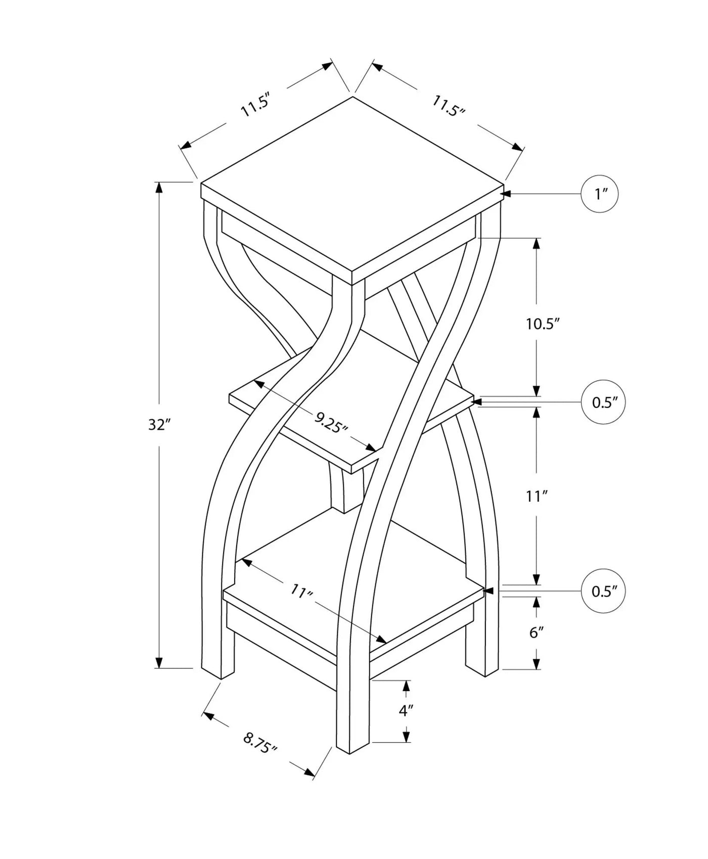 Accent Table Versatile Usage, Square, Contemporary & Modern by Unique Piece Furniture