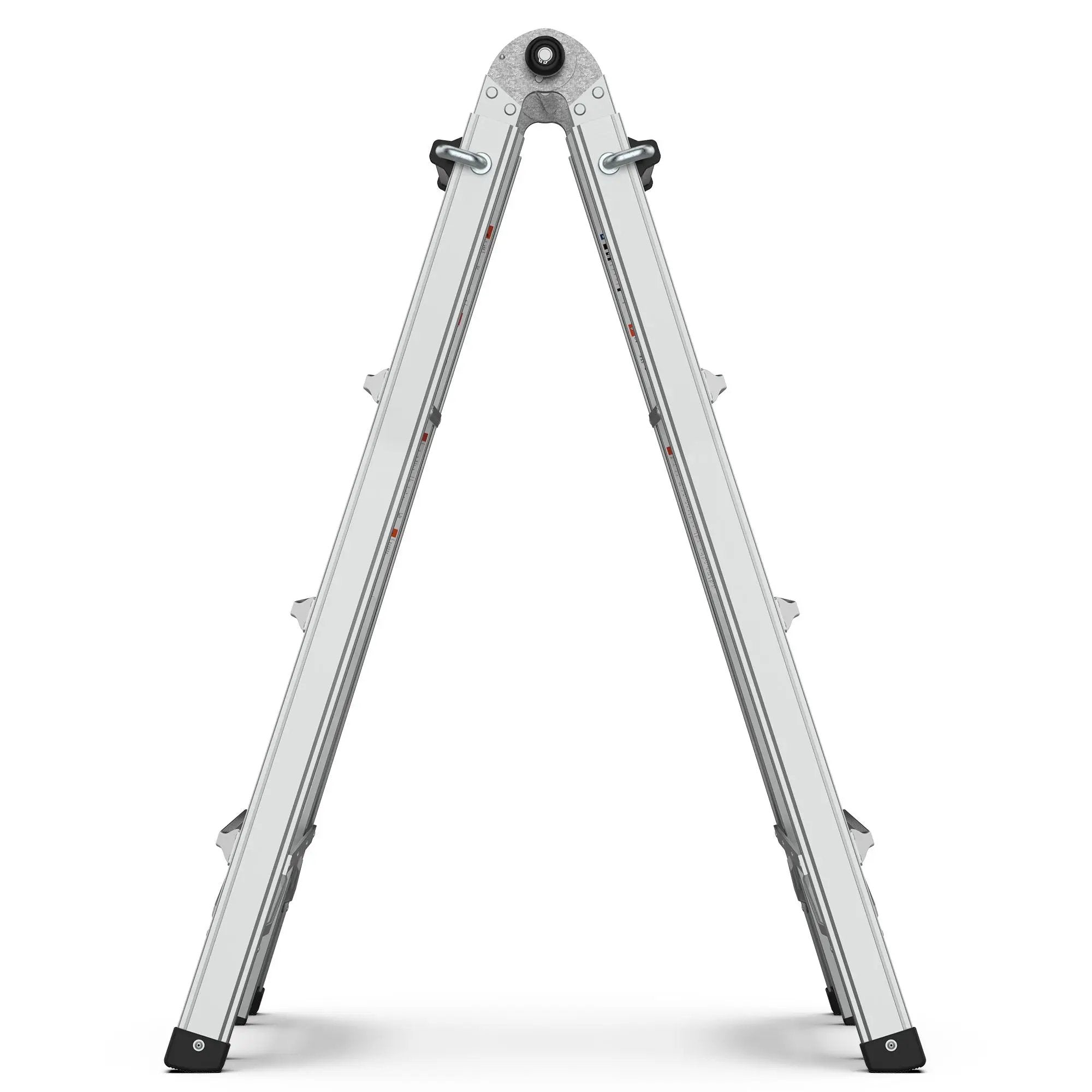 Multi-Position Foldable Aluminum Ladder, A-Frame And Straight Ladder, Ansi 250Lbs - Gray by HouseOfZazla