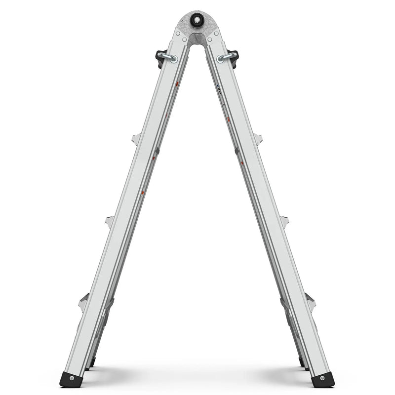Multi-Position Foldable Aluminum Ladder, A-Frame And Straight Ladder, Ansi 250Lbs - Gray by HouseOfZazla