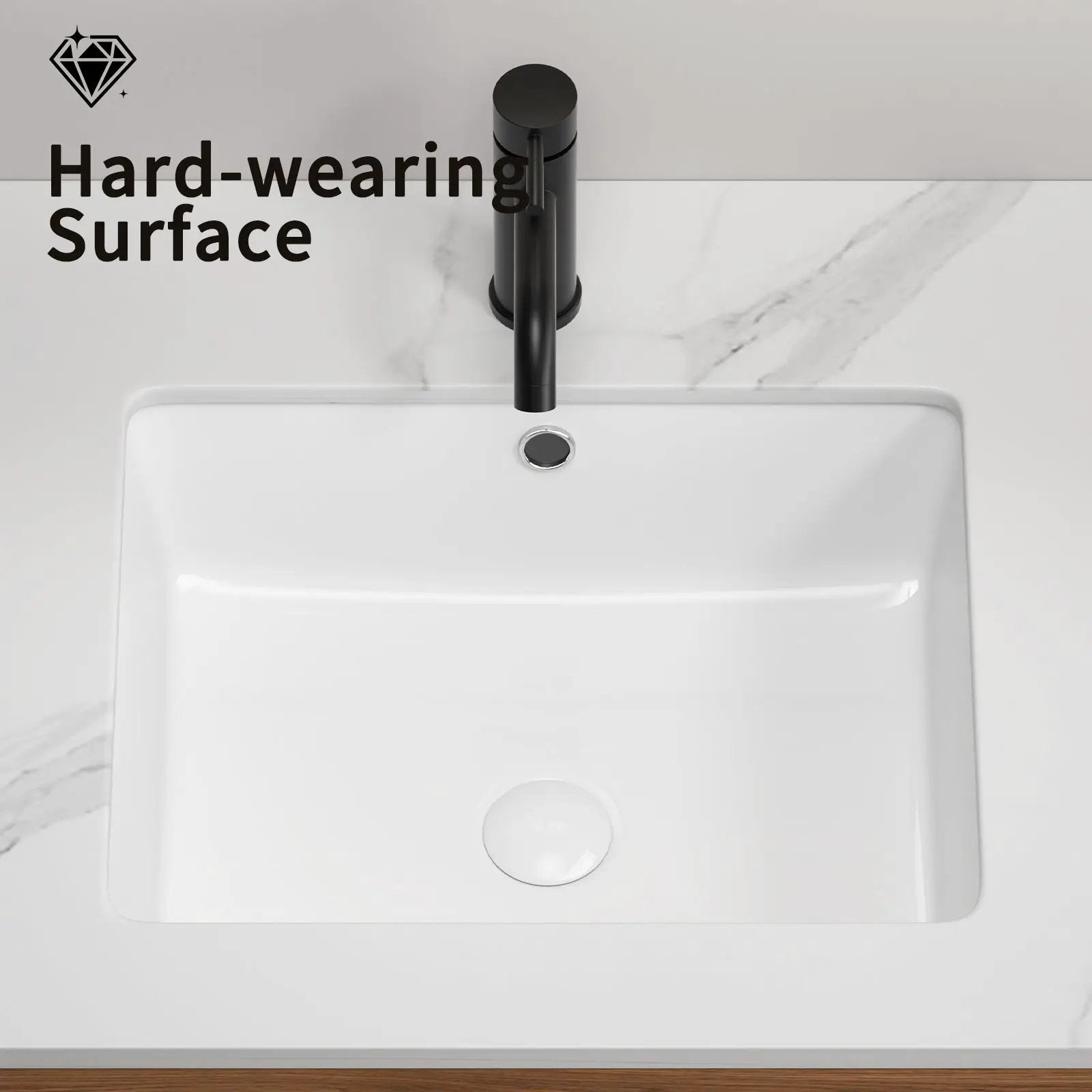 Rectangular Undermount Bathroom Sink by HouseOfZazla