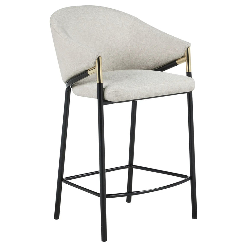 Chadwick Fabric Upholstered Counter Chair Beige (Set of 2) by Unique Piece Furniture