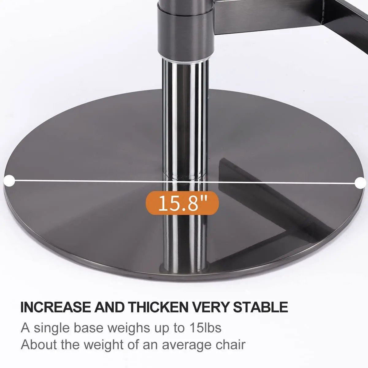 Titanium Stainless Steel Bar Stool, Grade Modern Bar Chair With Backrest, Swivel Adjustable Height For Kitchen Counter And Dining Room by Unique Piece Furniture