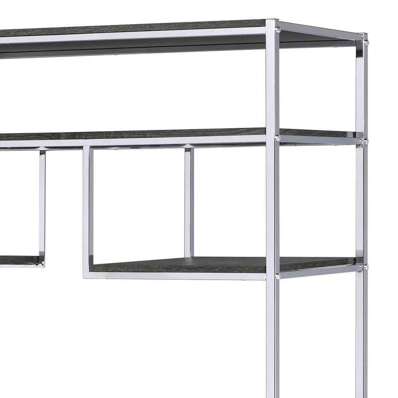 Vonara - Bookshelf - Chrome / Gray / Oak by Unique Piece Furniture