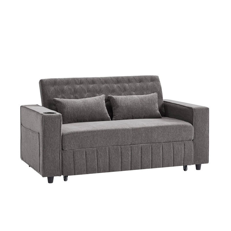 Pull-Out Sofa Bed Convertible Couch With Adjustable Backrest For Living Room by HouseOfZazla