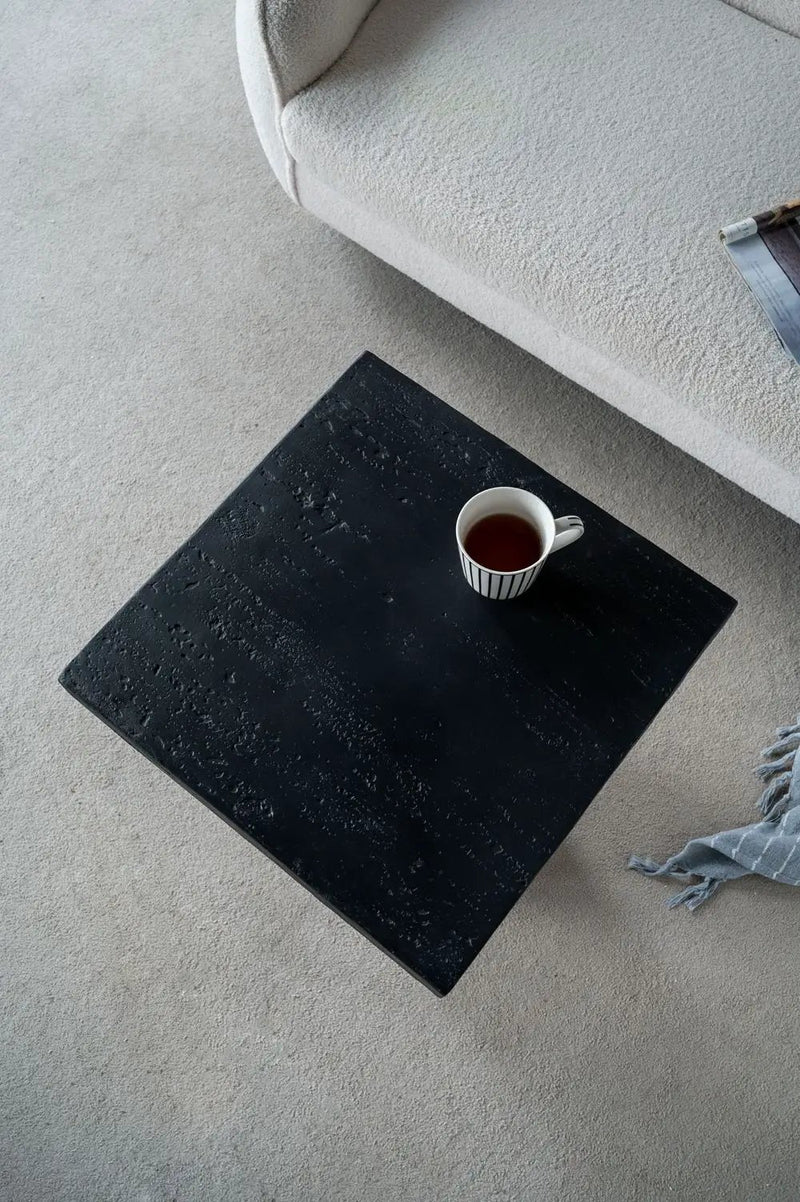 Square Side Table With Pedestal Base by Unique Piece Furniture