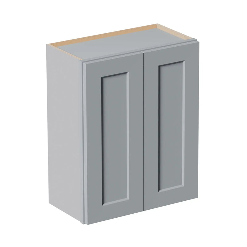 Gray Shaker Solid Wood Wall Cabinet with Soft-Close Doors by HouseOfZazla