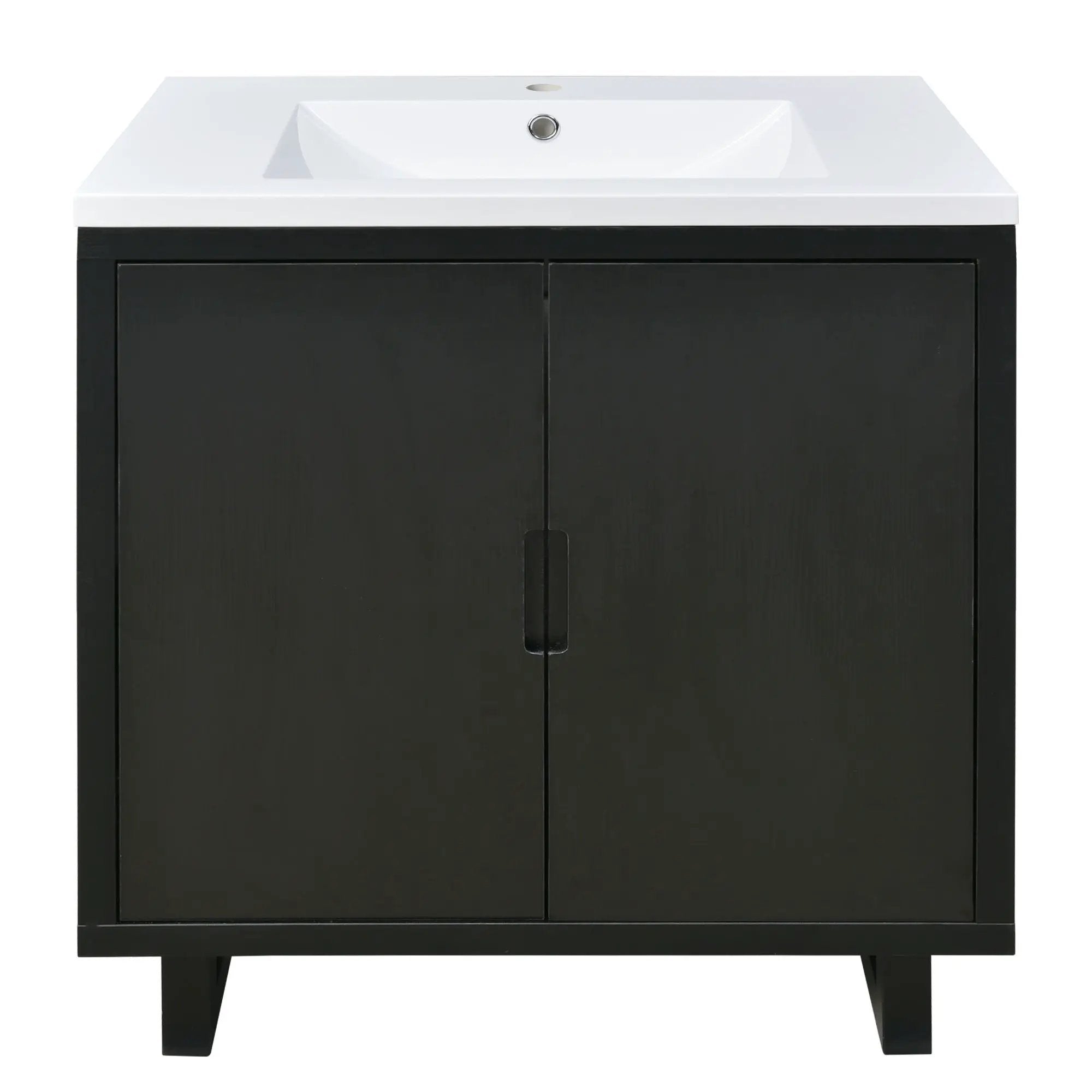 Bathroom Vanity Set With Sink, Combo Cabinet, Bathroom Storage Cabinet, Solid Wood Frame by HouseOfZazla
