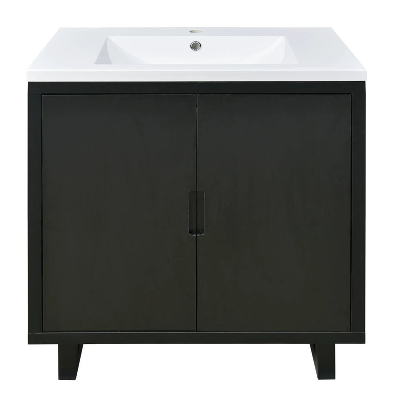 Bathroom Vanity Set With Sink, Combo Cabinet, Bathroom Storage Cabinet, Solid Wood Frame by HouseOfZazla