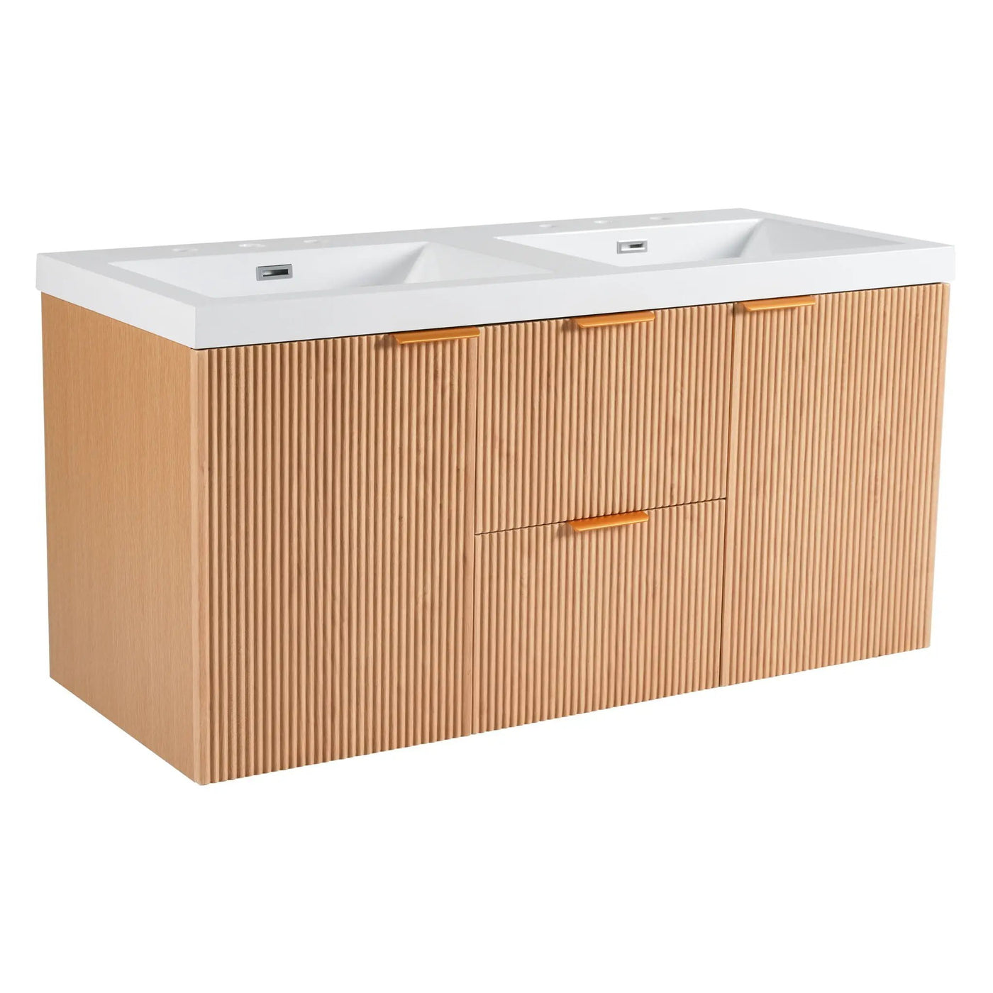 Modern Wall Mounted Bathroom Vanity, Soft Close Doors by HouseOfZazla